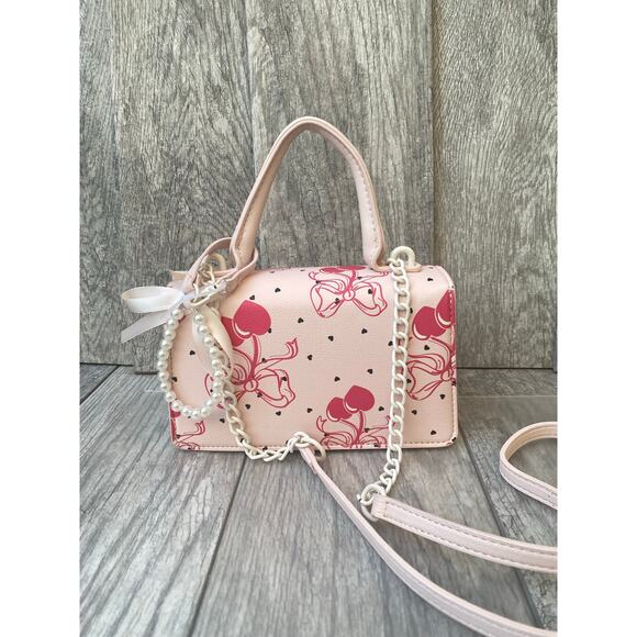 Betsey Johnson Pink Heart Bow Mini Satchel and Wallet Set - Picture 3 of 7